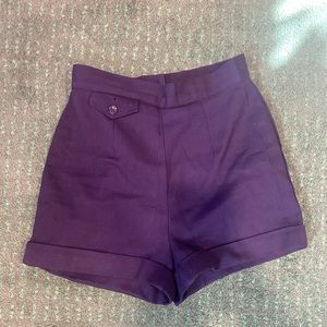 cute high waisted navy blue vintage shorts